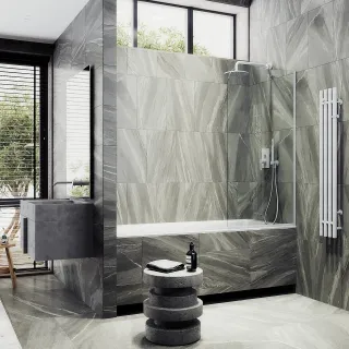 Шторка на ванну MaybahGlass MGV-248-1у 30см белый