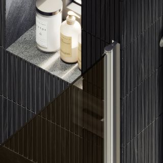 Душевая дверь MaybahGlass MGD-804-5 80см хром матовый