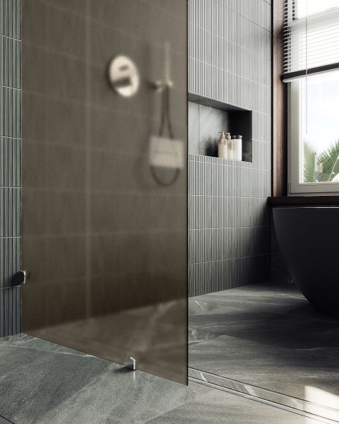 Душевая перегородка MaybahGlass MGD-265-4 79см хром глянцевый