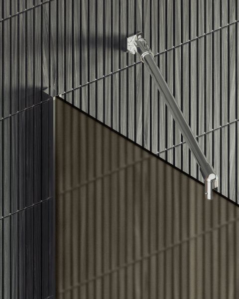 Душевая перегородка MaybahGlass MGD-697-5ш 79см хром матовый