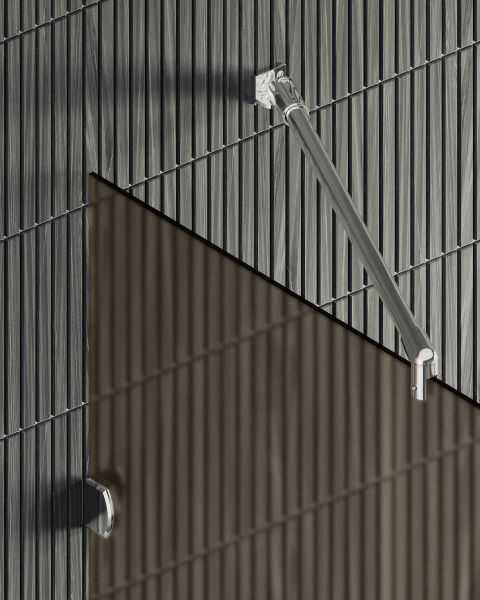 Душевая перегородка MaybahGlass MGD-265-4 79см хром глянцевый