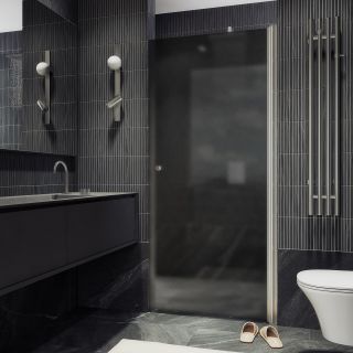 Душевая дверь MaybahGlass MGD-807-5 80см хром матовый