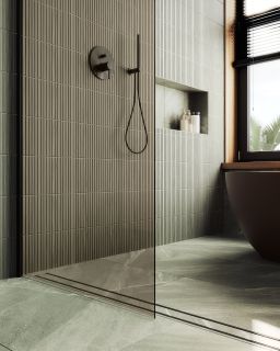 Душевая перегородка MaybahGlass MGD-696-6ш 79см чёрный