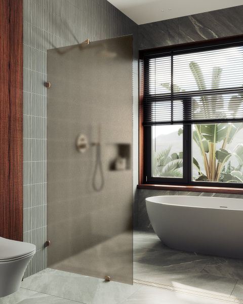 Душевая перегородка MaybahGlass MGD-265-2 79см бронза