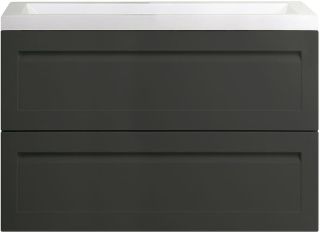 Подвесная тумба под раковину Art&Max Platino 90см серый матовый AM-Platino-900-2C-SO-GM-Cer