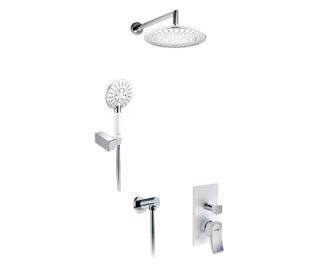 Wasserkraft A16067WHITE Встраиваемый комплект для душа с верхней душевой насадкой и лейкой