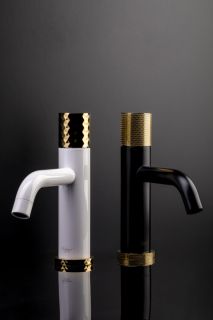 Смеситель для раковины Boheme Stick Black touch чёрный/золото 121-BG.2