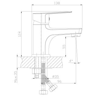 Смеситель для раковины Rossinka S (S35-15)