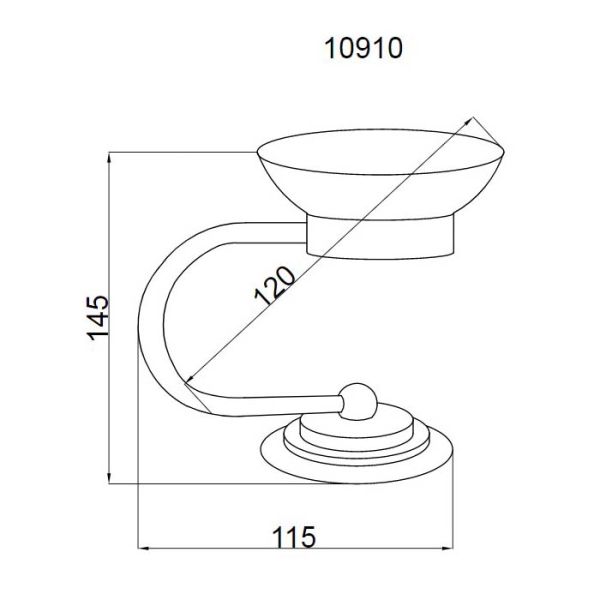 Мыльница Boheme Murano бронза 10910-BR