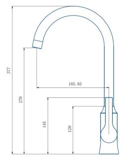 Смеситель для кухни Haiba HB70652-7 чёрный матовый