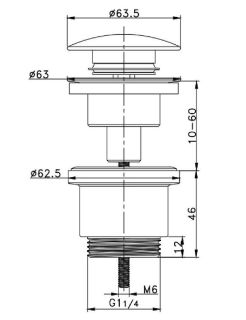 Донный клапан для раковины Raglo R600.01.05 сатин