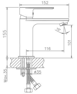 Смеситель для раковины Haiba HB10505-3 пепельный