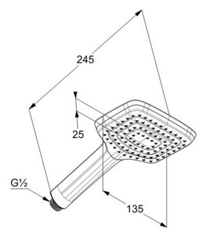 Душевая лейка Kludi Freshline хром 6450005-00