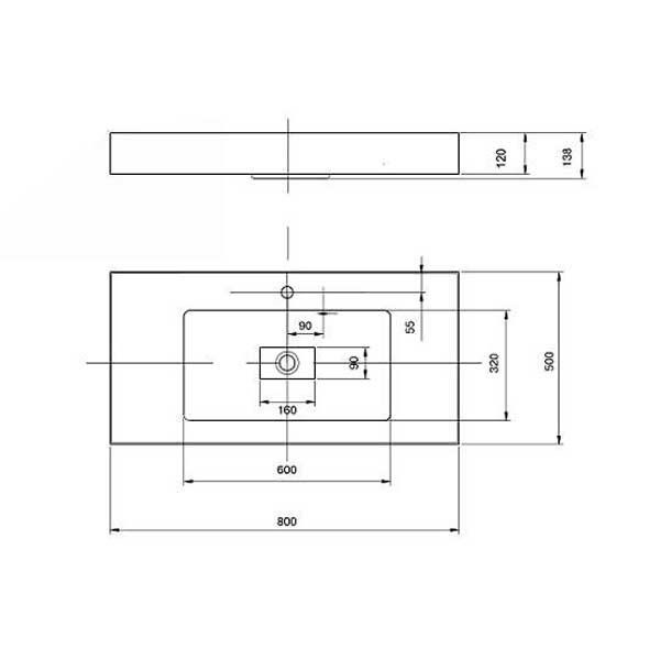 Раковина Акватон Ричмонд 80см белый 1A70593KRD010