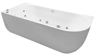 Акриловая ванна ABBER с гидромассажем 170x75см левая AB9315 E L