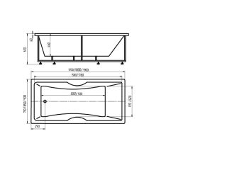 Акриловая ванна АКВАТЕК Феникс 180x85 см без гидромассажа