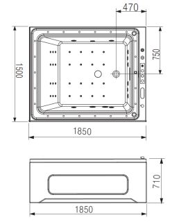 Акриловая ванна GEMY G9268 K 185x150x71