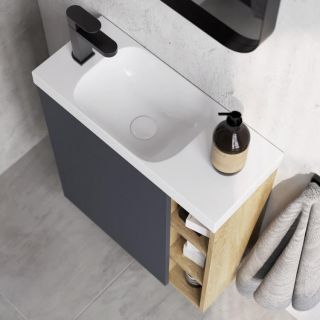 Подвесная тумба под раковину Aqwella Alba ALB0106RDD+ALB0706GRМ 60 см