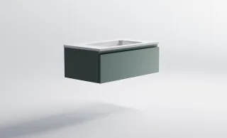 Тумба с раковиной Astra-Form Альфа 03060006ncss3005-b80g+04010008 90 см зелёный матовый