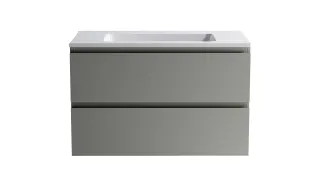 Тумба с раковиной Astra-Form Альфа 3060007ncss3502-y+04010008 90 см серо-бежевый матовый