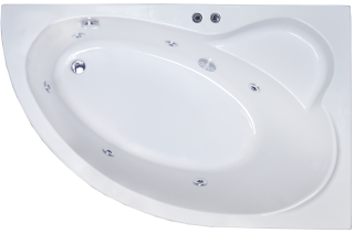 Гидромассажная ванна Royal Bath Alpine Standart 170x100см правая белый RB819102ST-R