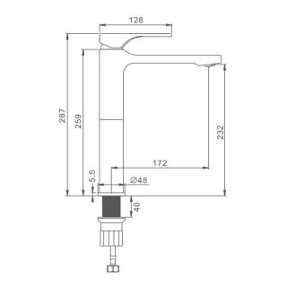 Смеситель для раковины Splenka S55.15 хром