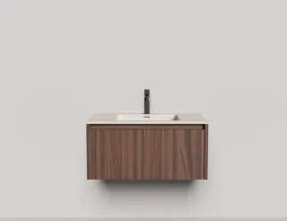 Подвесная тумба Salini Domino 27D208IN 80см шпон/гладкий фасад под встраиваемую раковину