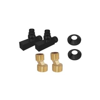 Комплект фитингов для подключения полотенцесушителя Aquatek AQ 2020BL, черный муар