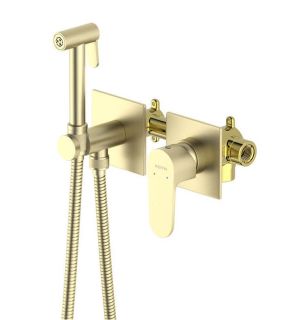 Гигиенический душ со смесителем Aquatek Оберон AQ1220BG шлифованное золото