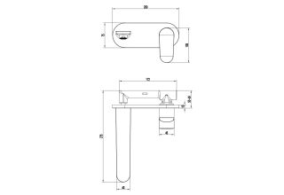 Смеситель встраиваемый для раковины Aquatek Ника AQ1813CR хром