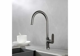 Смеситель для кухни Aquatek Альфа AQ1982BGM оружейная сталь