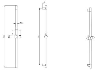Душевая штанга Aquatek AQ2000CR хром
