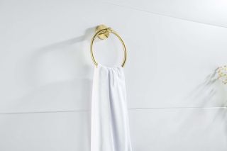 Полотенцедержатель кольцо Aquatek Европа AQ4112BG шлифованное золото