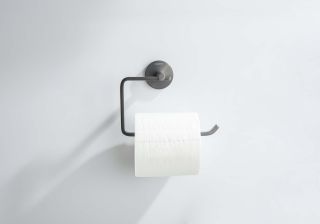 Бумагодержатель квадратный Aquatek Бетта AQ4608BGM шлифованный чёрный хром