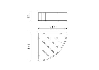 Угловая полка Aquatek AQ4926BGM оружейная сталь