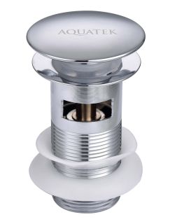 Донный клапан Aquatek AQ6001CR с переливом хром