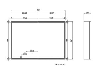 Зеркало-шкаф с подсветкой Aquatek AQ7103B-MLC 100 см сенсорное управление хром