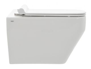 Подвесной унитаз AQUAme AQM2009 с крышкой-сиденьем белый глянцевый