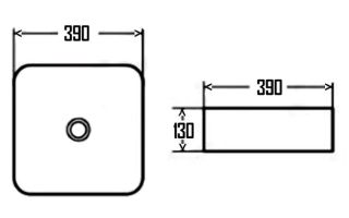 Раковина AQUAme AQM5011MW 39см белый матовый