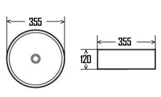 Раковина AQUAme AQM5012MB 35см чёрный матовый