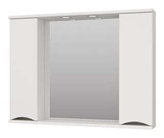 Зеркальный шкаф с подсветкой Misty Атлантик левый 60см белый