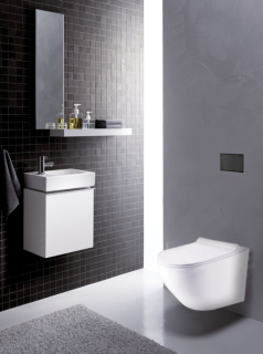 Унитаз подвесной Azario Gloria AZ-2003 безободковый с быстросъемным сиденьем микролифт 480х370х360