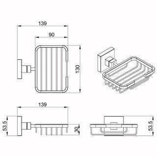 Мыльница решетка AZARIO RINA AZ-87009