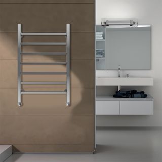 Полотенцесушитель водяной AZARIO ANCONA AZ75558 500/800 квадрат, 7 секций, нижнее/диагональное подключение, 1/2, хром