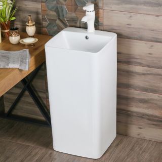 Напольная раковина Melana B125-805 42см белый