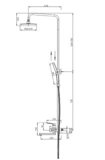 Душевая стойка Splenka S30.24.03 золотой сатин
