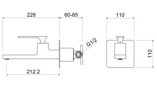 Смеситель встраиваемый для раковины Timo Torne 4372/00SM хром