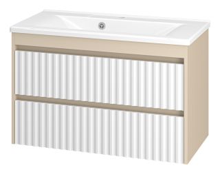 Подвесная тумба под раковину Brevita Balaton BAL-06090-03-012Я 90см белый/бежевый