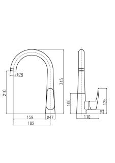 Смеситель для кухни Rav Slezak Amur AM719.5CMATZ черный