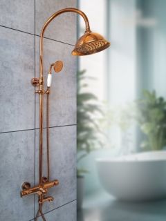 Душевая система с термостатом AltroBagno Beatrice 030403 R Or золото розовое